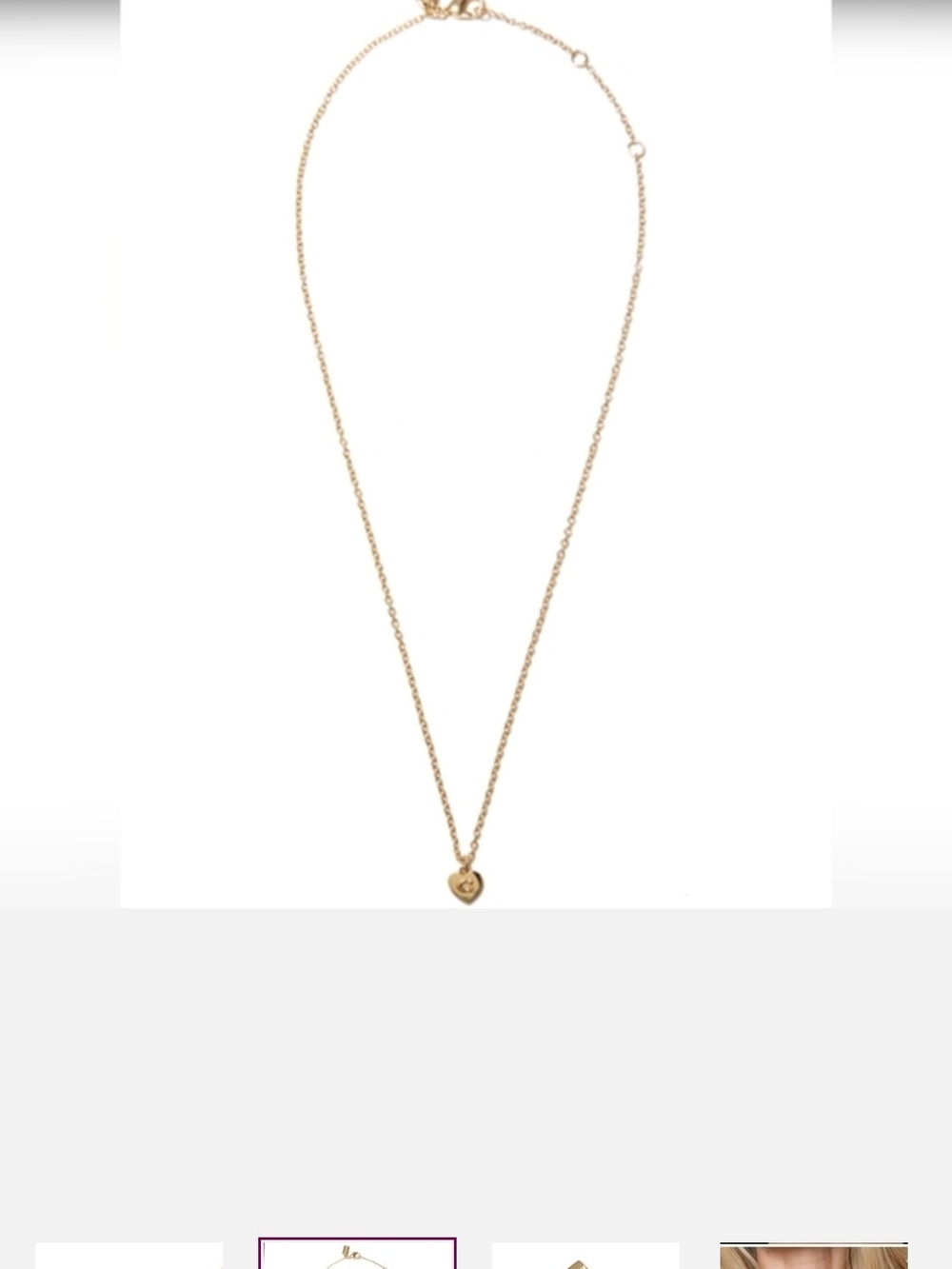 Coach Signature Gold Heart Charm Necklace - Picture 3 of 5
